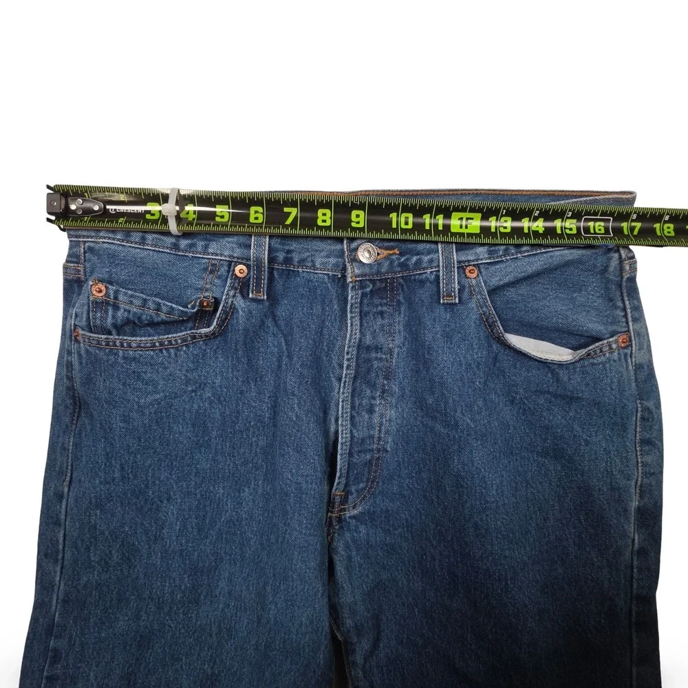 Levis‎ 501 Jeans Mens 36x30 Medium Blue Button Fly 501XX Straight Leg Denim Y2K